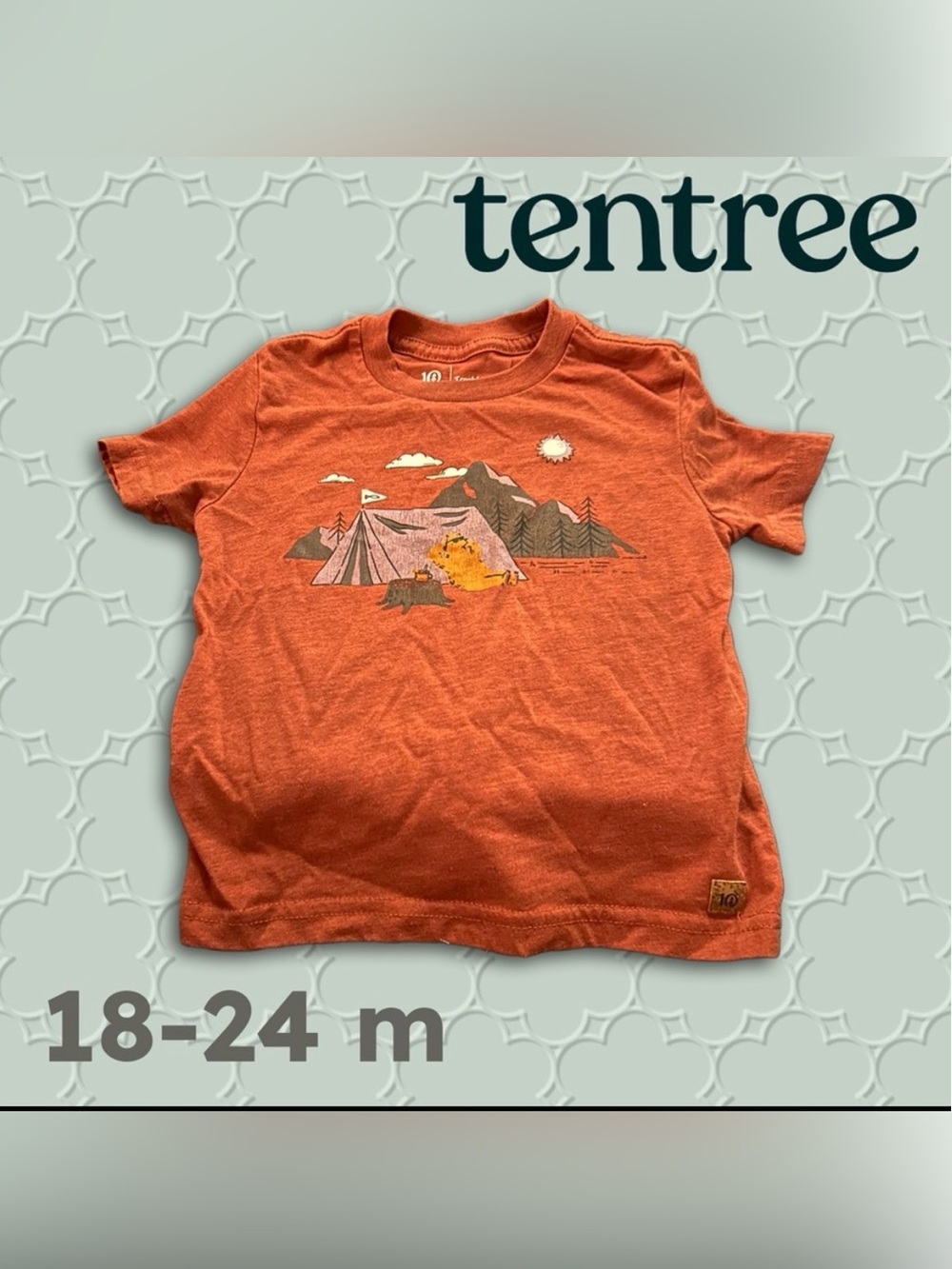 🇨🇦♻️👍*GUC* TENTREE | 18-24 mo | Unisex orange Toddler TREEBLEND CREW T-SHIRT